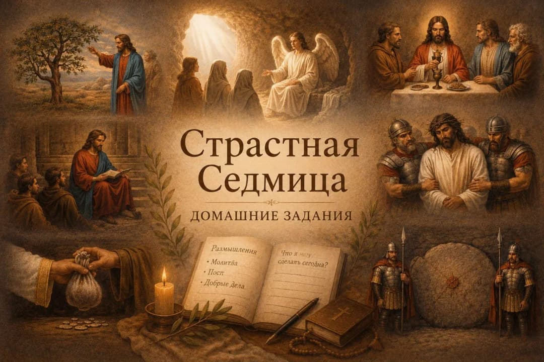 Страстная седмица. Домашние задания