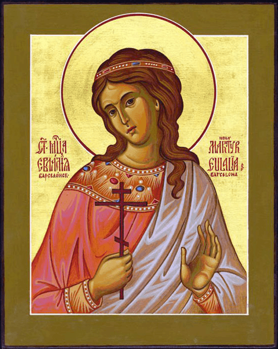 Мученица Евла́лия Барселонская, дева
